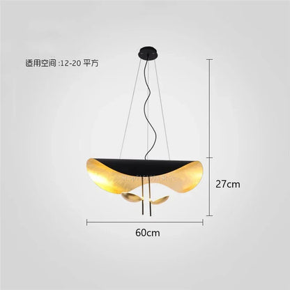 DecorBites™ Gold Texture LED Pendant Light Fixture for Living Room & Bedroom Decor