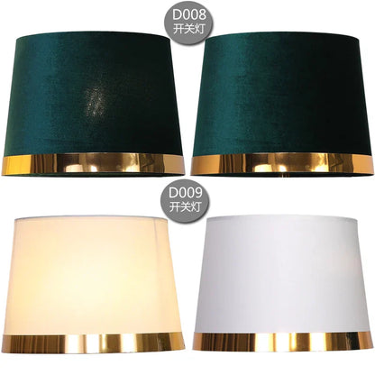 DecorBites™ Golden Edge Large Cloth Lampshade Cover for Bedroom Bedside Floor Lamp