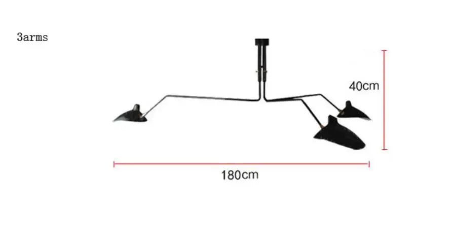 DecorBites™ Black Swing Arm Chandelier | Loft Industrial Adjustable Lighting Fixture