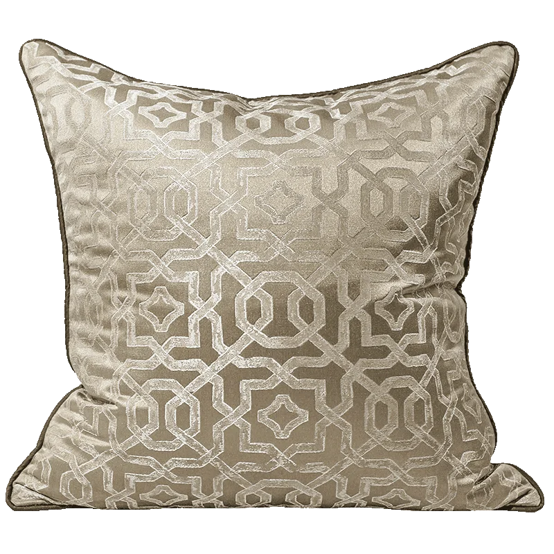 DecorBites™ Asian Landscape Painting Jacquard Square Pillow Cover 45x45cm