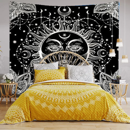 DecorBites™ Celestial Mandala Tapestry Wall Hanging for Dorm Decor & Psychedelic Vibes