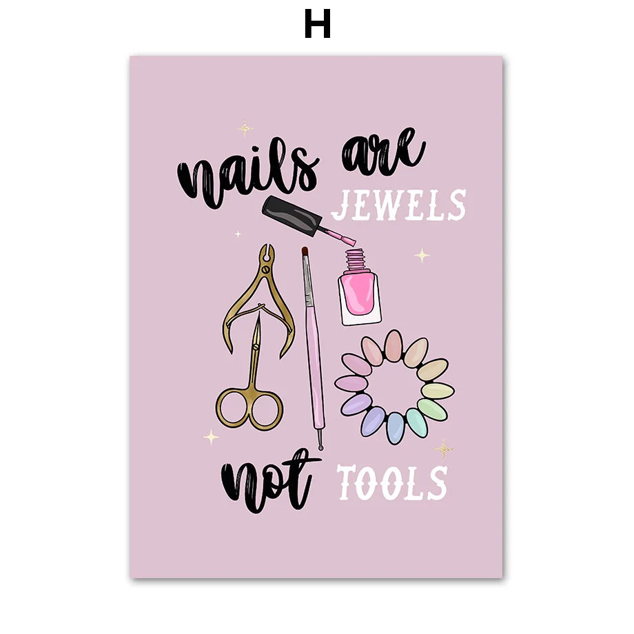 DecorBites™ Beauty Salon Wall Art Set