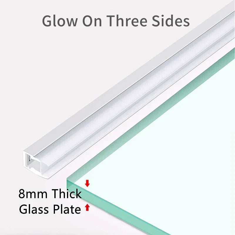 ™ LED Cabinet Bar Lamp for 8mm Glass Panel Bookshelf Strip Light