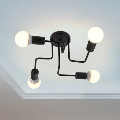 DecorBites™ Black Iron Ceiling Light for Living Room, Bedroom, Dining Room, and Kitchen