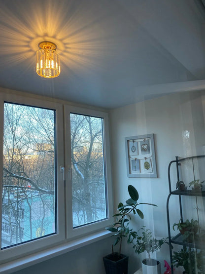 DecorBites™ Crystal Ceiling Lights: Modern Living Room Bedroom Decorative Lamp with E27 Bulb Socket