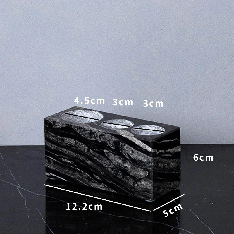 DecorBites™ Ancient Wood Grain Marble Bathroom Set with Luxury Accessories
