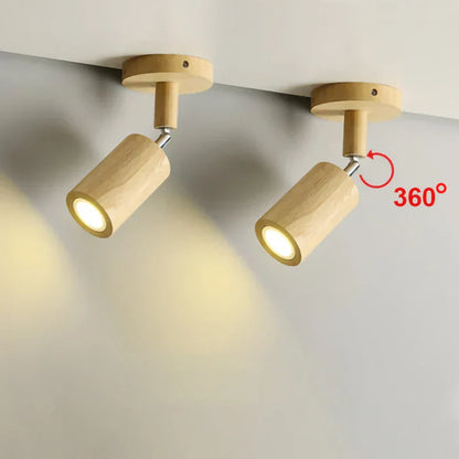 DecorBites™ LED Wood Ceiling Light Downlight Spot Acrylic Indoor Lamp for Home Decoration