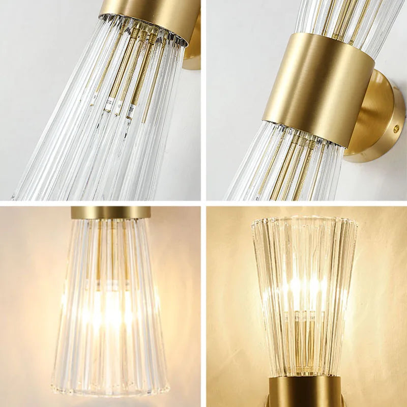 DecorBites™ Crystal Wall Sconce: Modern Home Indoor Lighting for Living Room, Staircase & Hallway