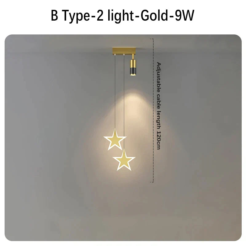 DecorBites™ Black Gold Hanging Pendant Lamp: Modern Luxury Bedroom & Living Room Lighting