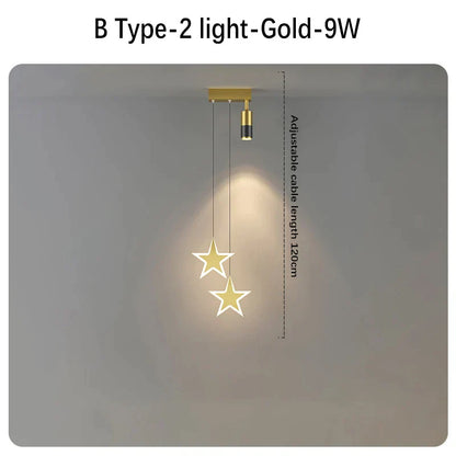 DecorBites™ Black Gold Hanging Pendant Lamp: Modern Luxury Bedroom & Living Room Lighting