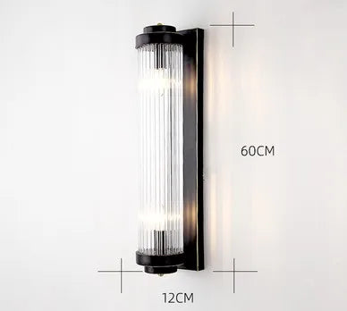 DecorBites™ Black Gold Crystal Wall Lights for Bedroom Living Room Home LED Sconce