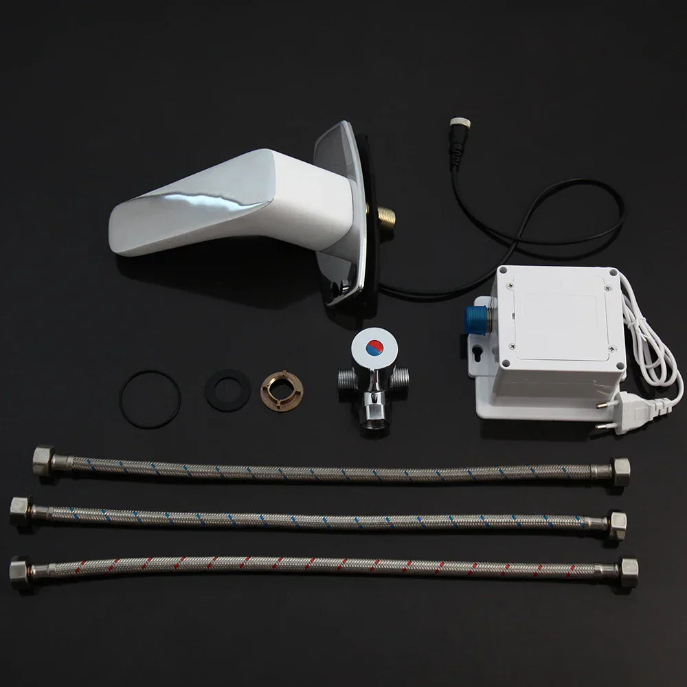 DecorBites™ Automatic Sensor Bathroom Faucet, Solid Brass, Water Saving, Touch-Free Electric Tap