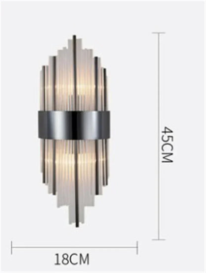 DecorBites™ Black Gold Crystal Wall Lights for Bedroom Living Room Home LED Sconce