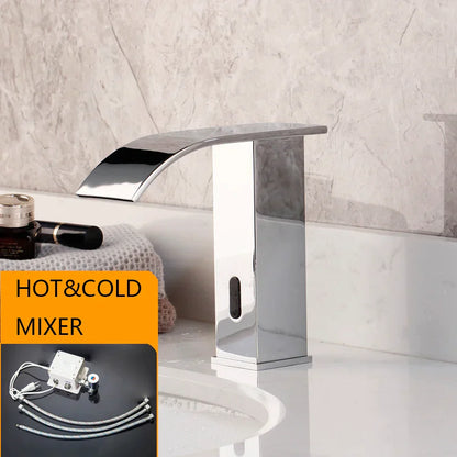 DecorBites™ Automatic Sensor Water Mixer Crane Deck Mounted Bathroom Faucet