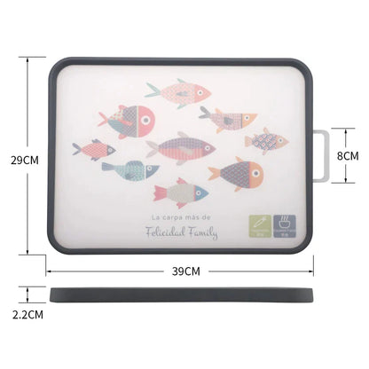 DecorBites™ Dual-Use Cutting Board: Food Grade PP Chopping Block for Kitchen, Non-Slip & Easy Clean.