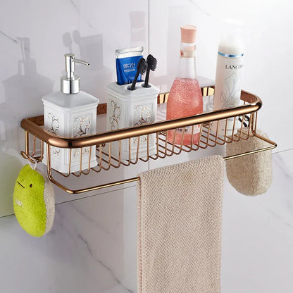 ™ Gold Brass Bathroom Shelf with Soap Holder 30cm/45cm