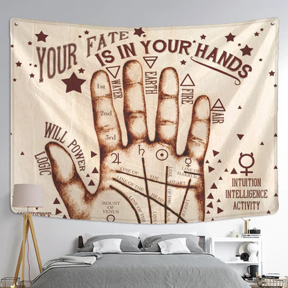 DecorBites™ Cat Paws Tapestry: Bohemian Witchcraft Tarot Card Psychedelic Hippie Girl Dorm Decor