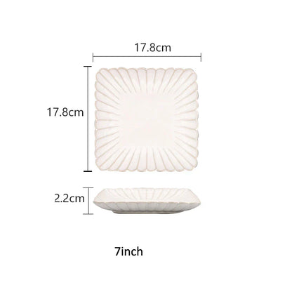 DecorBites™ Ceramic White Glaze Dinnerware Set