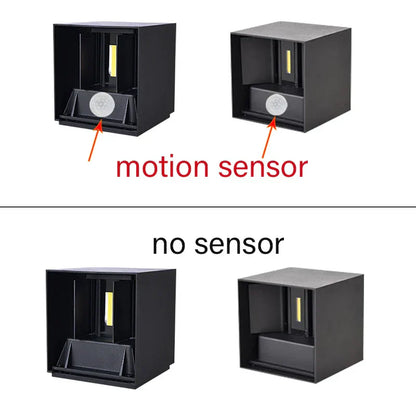 DecorBites™ 12W Outdoor/Indoor Motion Sensor LED Wall Lamp Waterproof Aluminum Sconce Light
