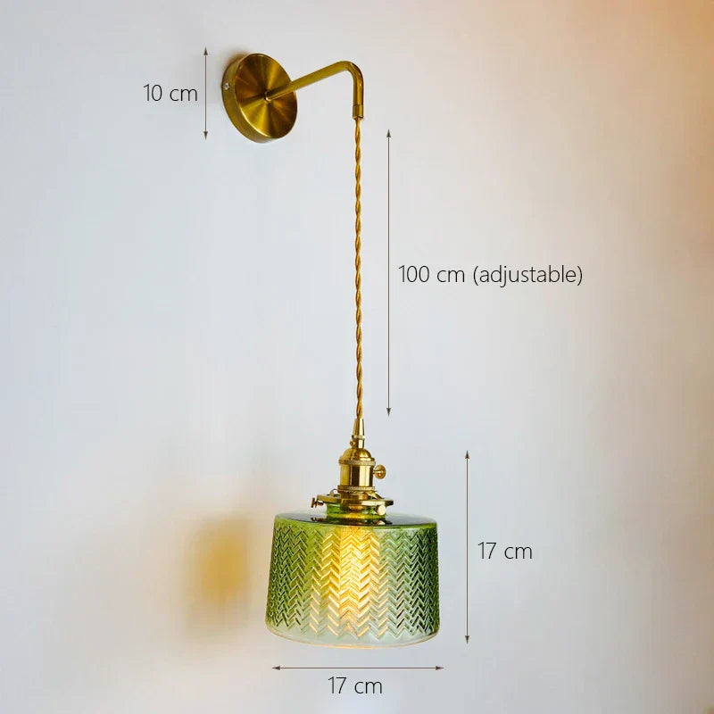 DecorBites™ Glass Adjustable LED Sconce Wall Light for Bedroom Home Decor