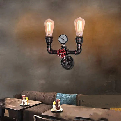DecorBites™ Copper 2-Light Wall Sconces for Bathroom, Hallway, Bar - Steampunk E27 Fixtures