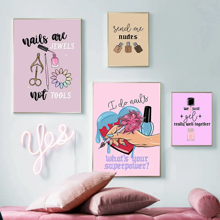 DecorBites™ Beauty Salon Wall Art Set