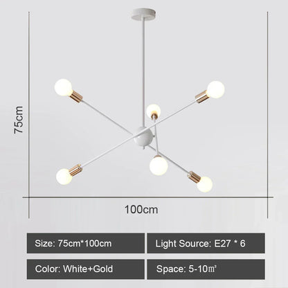 DecorBites™ LED Metal Chandeliers for Living Room - Stylish Ceiling Light for Home Decor