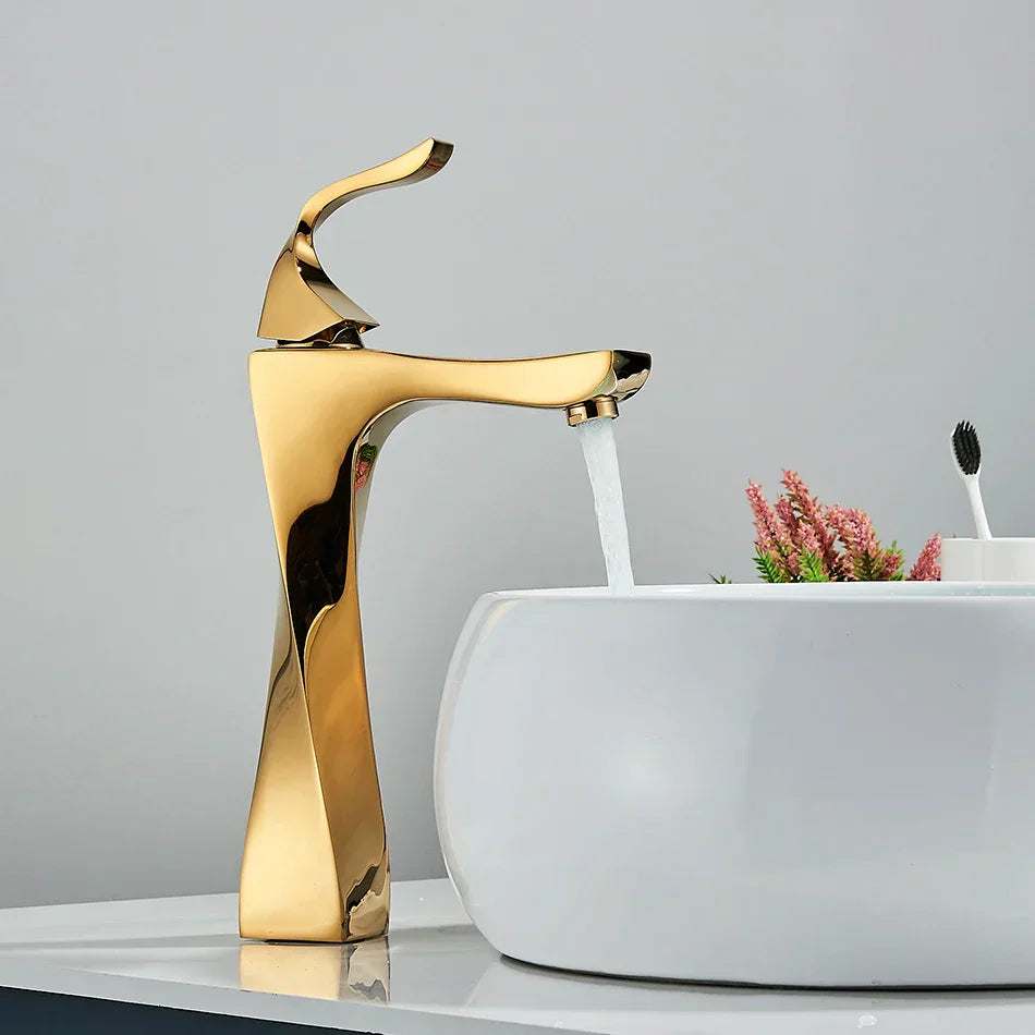 DecorBites™ Black Bronze Bathroom Basin Faucet, Single Lever Lavatory Sink Mixer Tap