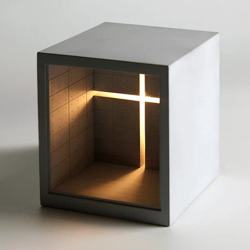DecorBites™ Concrete Church Table Lamp | Classic Architectural Night Light | Retro Decor Fixture