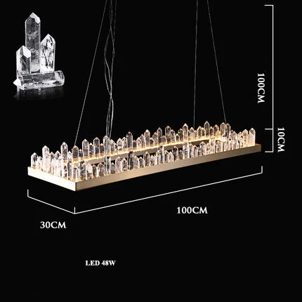 ™ Golden Crystal LED Chandelier for Modern Dining Room
