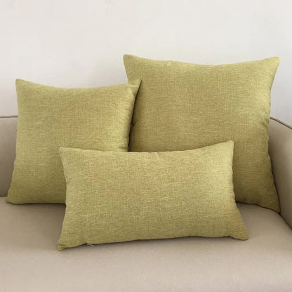DecorBites™ Ivory Sofa Cushion Cover Solid Basic 30x50cm - 60x60cm
