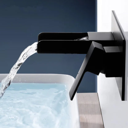 DecorBites™ Blanoir Black Chrome Waterfall Basin Mixer Tap Set
