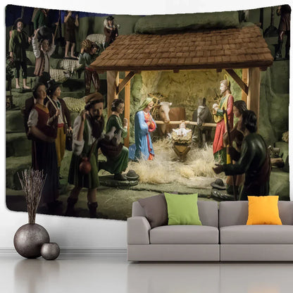 DecorBites™ Camel Starlight Oil Painting Tapestry Wall Hanging - Christmas Boho Psychedelic Home Decor