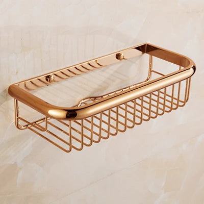 ™ Gold Brass Bathroom Shelf with Soap Holder 30cm/45cm