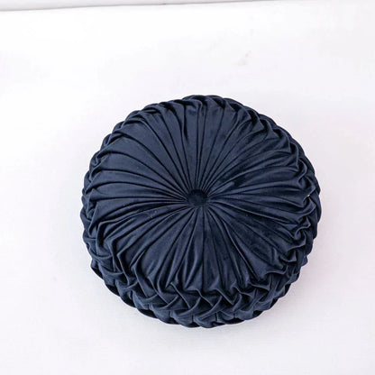 DecorBites™ 3D Pumpkin Vehicle Wheel Round Velvet Throw Pillow for Couch Decor