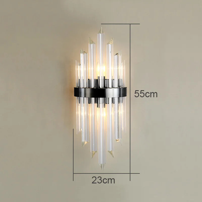 DecorBites™ Crystal Wall Lamp: Elegant Lighting for Living Room, Bedroom, and Staircase