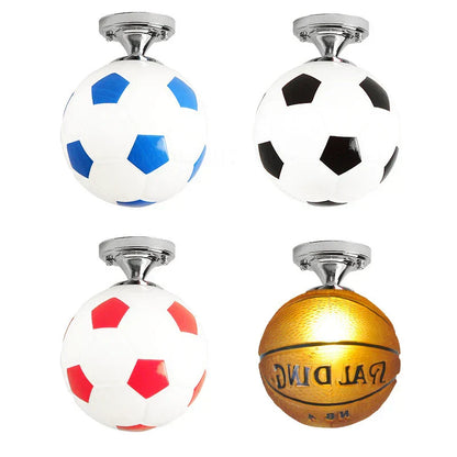 DecorBites™ LED Soccer Ball Ceiling Light for Boys Room, Indoor Lighting Fixture