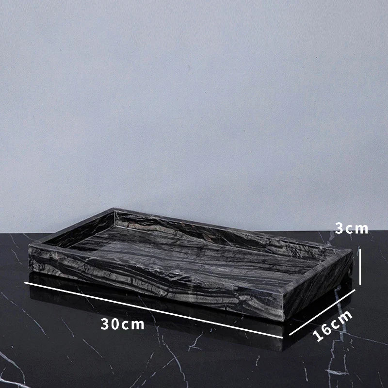 DecorBites™ Ancient Wood Grain Marble Bathroom Set with Luxury Accessories