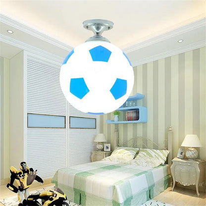DecorBites™ LED Soccer Ball Ceiling Light for Boys Room, Indoor Lighting Fixture