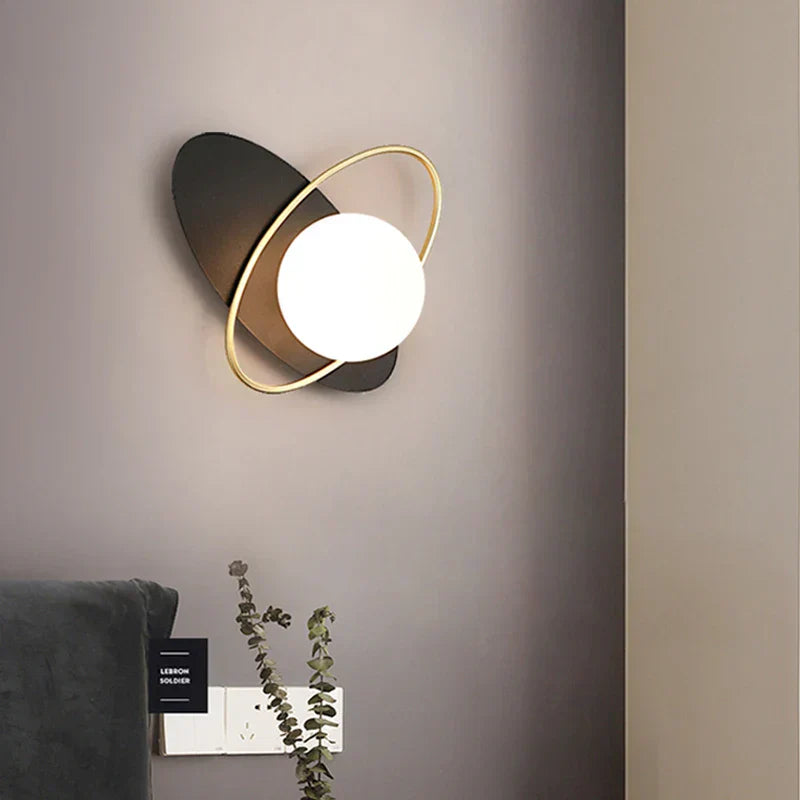 DecorBites™ Glass Gold LED Wall Lamp for Chic Indoor Lighting