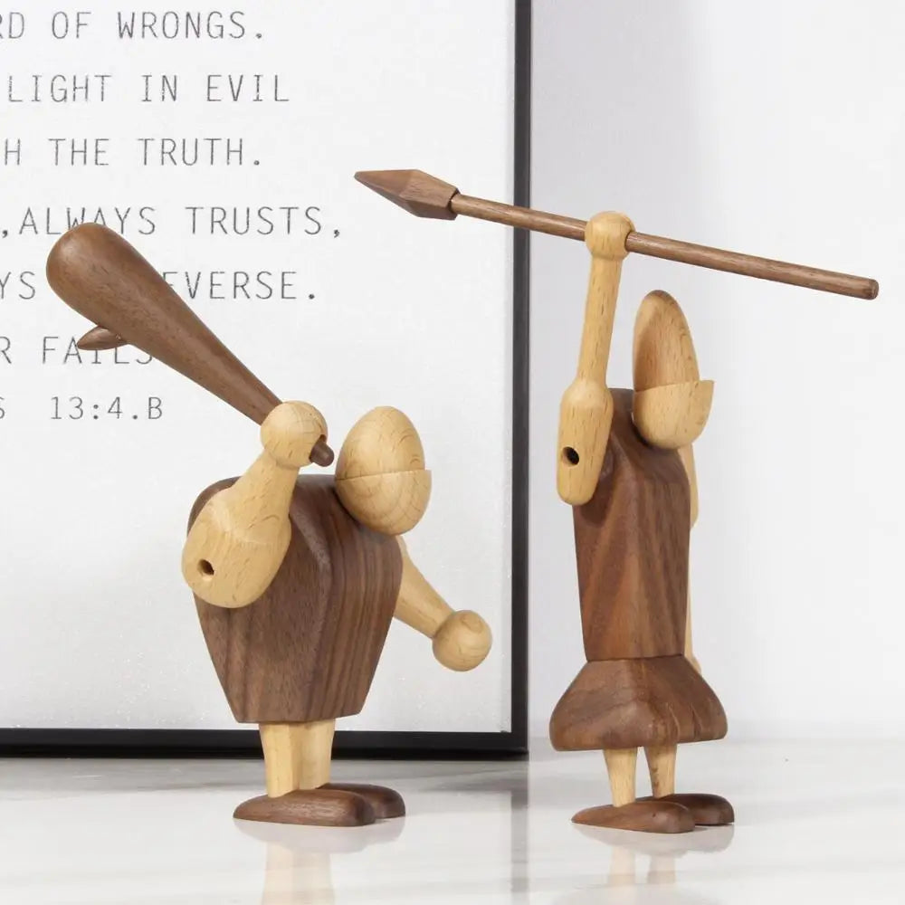 DecorBites™ Black Walnut Wood Carving Figurines Nordic Style Room Decor Crafts & Gifts