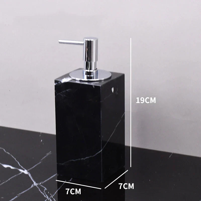 DecorBites™ Black Marquina Marble Bathroom Set cue.opti