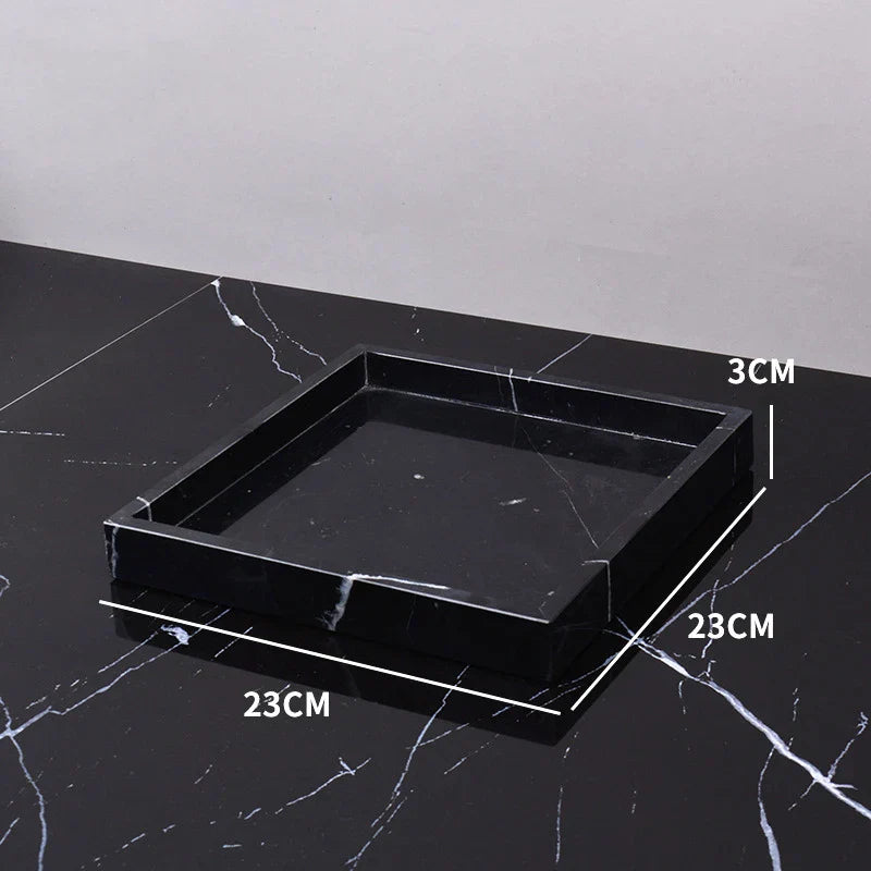 DecorBites™ Black Marquina Marble Bathroom Set cue.opti