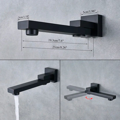 DecorBites™ Black Shower Faucet Set with Rainfall Head and Hand Sprayer