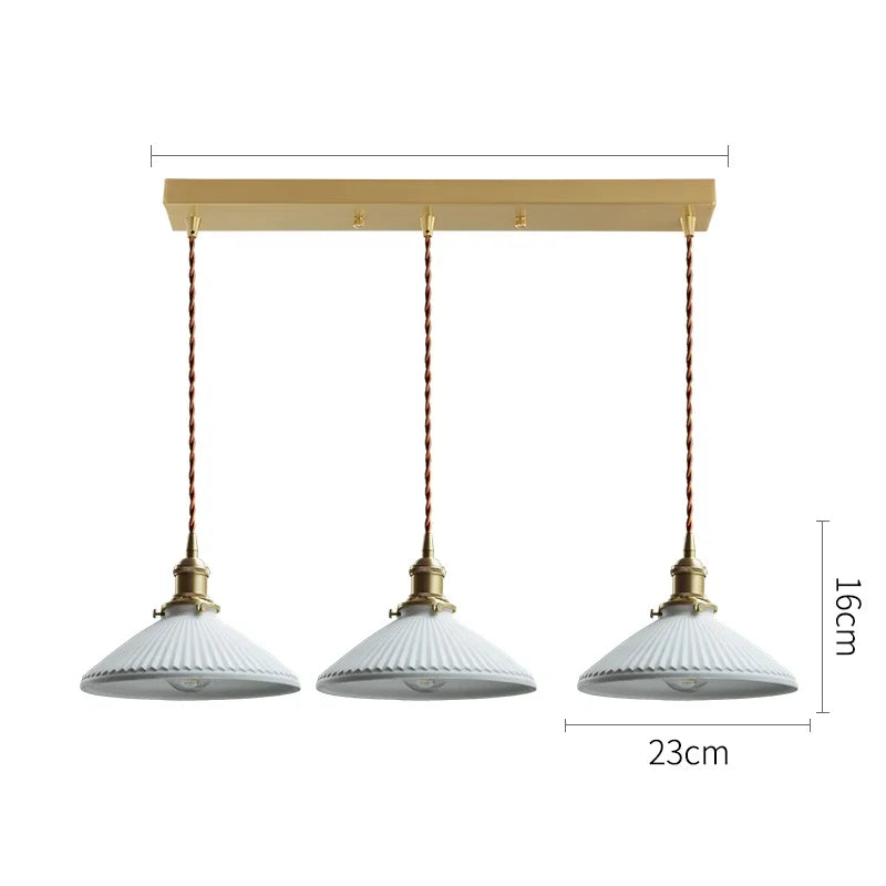 DecorBites™ Ceramic LED Pendant Lights | Copper Modern Hanglamp for Home Indoor Lighting