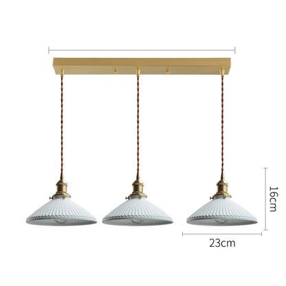 DecorBites™ Ceramic LED Pendant Lights | Copper Modern Hanglamp for Home Indoor Lighting
