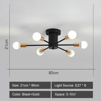DecorBites™ LED Metal Chandeliers for Living Room - Stylish Ceiling Light for Home Decor
