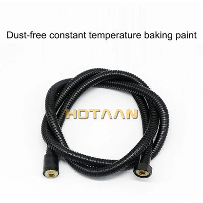 DecorBites™ Black Stainless Steel Flexible Shower Hose Pipe with Double Lock & EPDM Inner Tubes.
