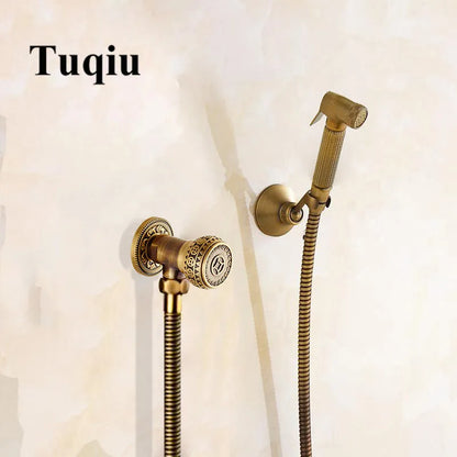 DecorBites™ Antique Bronze Douche Bidet Sprayer Set with Copper Valve - Jet Shower Head