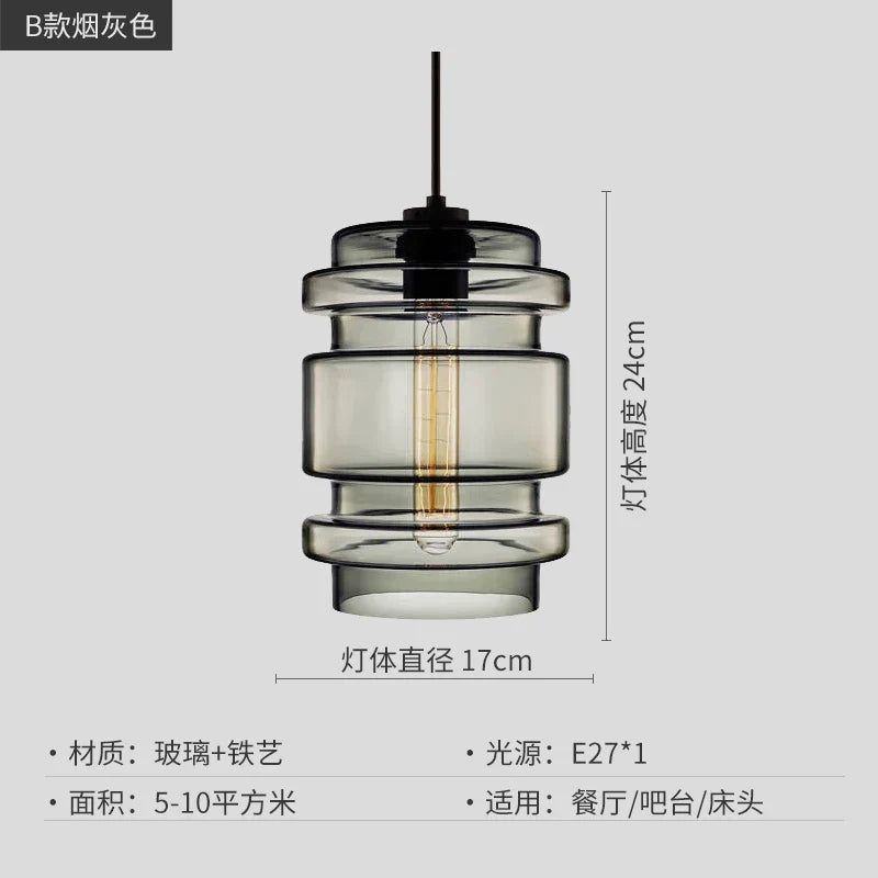 DecorBites™ Geometric Glass Pendant Light Collection: Modern Crystalline Pendant Series